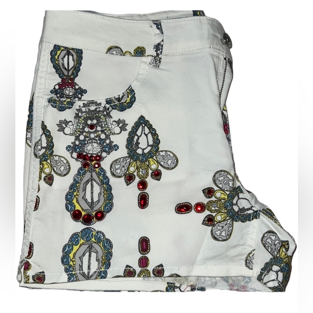 Studded white shorts